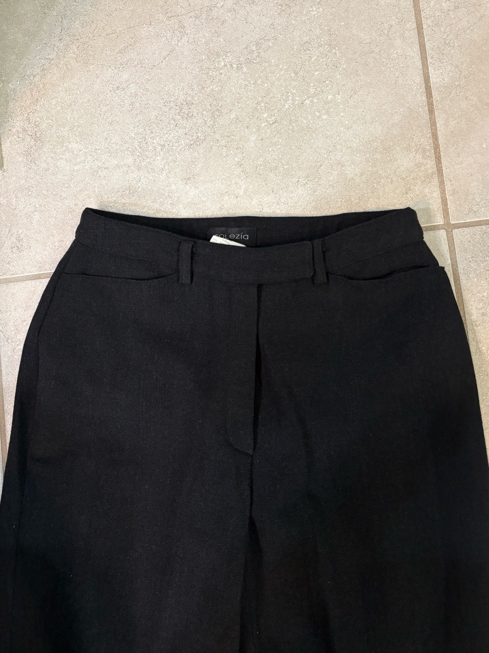 Solezia Wool Black Trousers